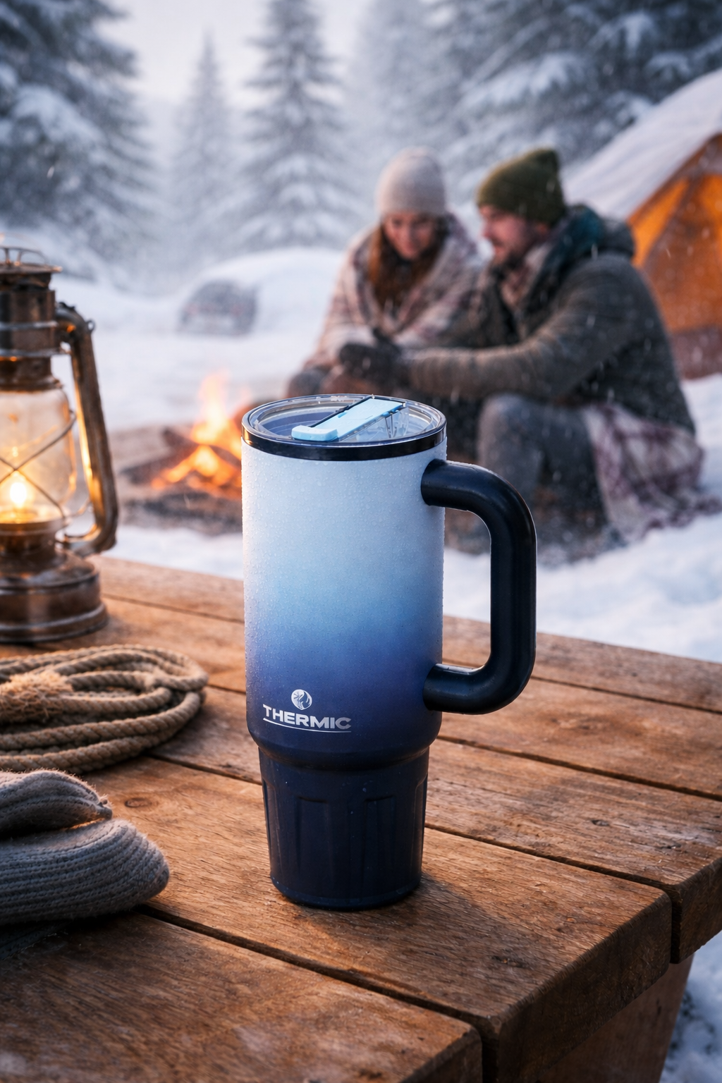 Arctic Breeze 40oz Stainless Steel Tumbler W/ BPA Free Lid - Thermic