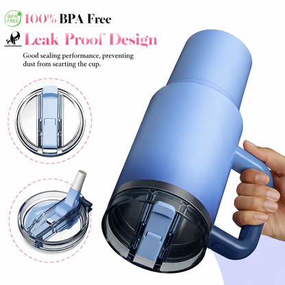 Arctic Breeze 40oz Stainless Steel Tumbler W/ BPA Free Lid - Thermic