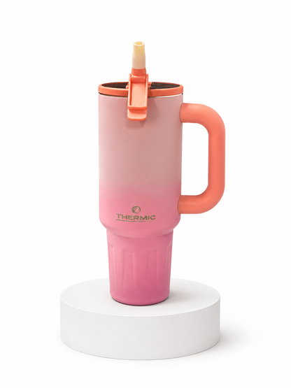 Strawberry Cream 40oz Stainless Steel- Soft Sip Pro